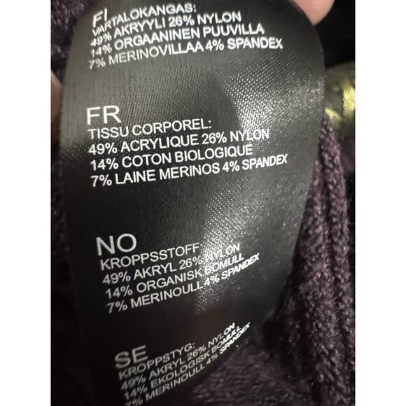 Ribbed Turtleneck Sweater Plum Purple Long Sleeve Cozy Casual Knit Top - Picture 9 of 10